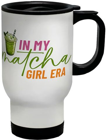 Shopagift in My Matcha Girl Era Travel Mug Japan Green Tea Stainless Steel 14oz Cup