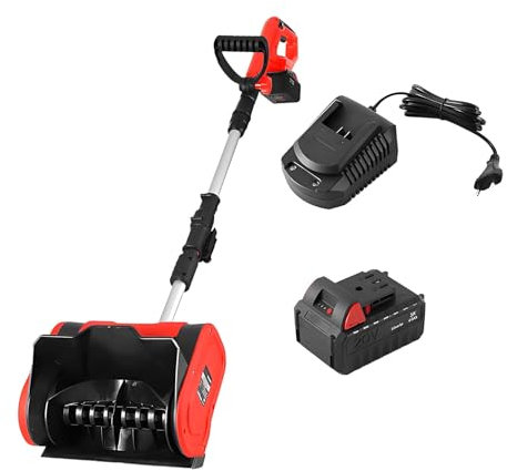 Soplador De Nieve Sin Escobillas, Pala Eléctrica De Mano, Motor Sin Escobillas, Doble Interruptor De Seguridad, Soplador De Nieve Eléctrico Ligero para Patio y Entrada De Coches(One Battery)