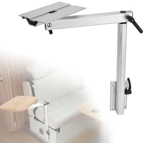 Vituord Pied De Table De Camping Télescopique, Pied De Table Pivotant À 360 °, Support De Table De Camping Caché en Alliage D'aluminium, avec Bouton De Verrouillage