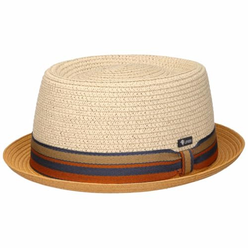 Lipodo Chapeau en Paille Manavela Pork Pie Femme/Homme - Made in Italy D'Ete de Soleil Plage Printemps-ete Ete