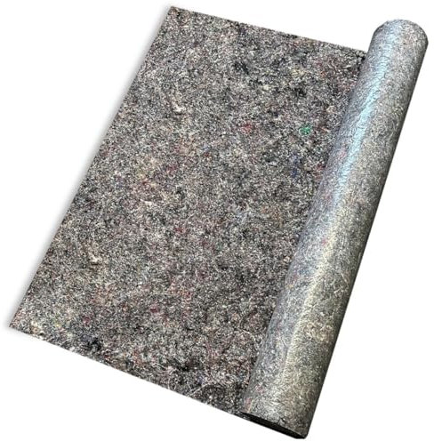 Manta de Fieltro Protege Suelos 1m x 10m (180gr/m²), Vellon de Pintor para Trabajos de Pintura, Tela de Protección para Pintores con Revestimiento Antideslizante, Ideal para Pintor y Reformas