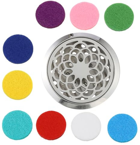 MAGICLULU Edelstahl Auto Aromatherapie Clip Vent Diffusor Mit Duftpads Langlebiger Lufterfrischer Für Auto Lüftungsgitter Einfacher Transport Zufällige Farbe Beruhigende Duftnoten Für Entspa