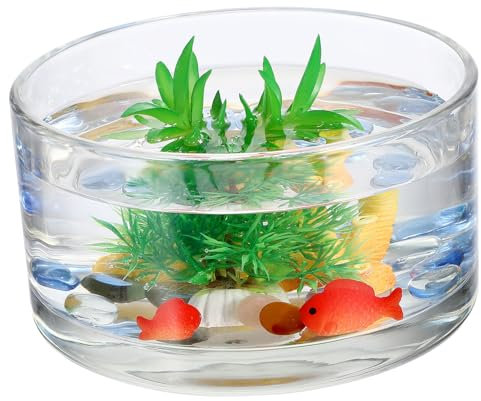UPKOCH Große Transparente Glasvase Hydroponischer Pflanztopf Für Wasserpflanzen Als Terrarium Oder Aquarien-Dekoration Hochwertiges Glas Stilvolle Pflanzenpräsentation