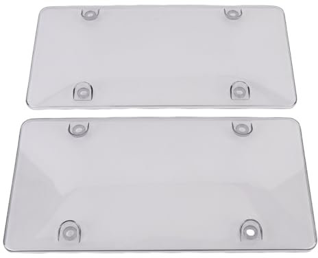 Clear Nicy Plate Cover, 12 X 6in Universal Fit für Uns und CA -Kennzeichenrahmen, Transparent mit Sonnenschutz, Diebstahl Abschreckung, Einfache Installation, Maximale