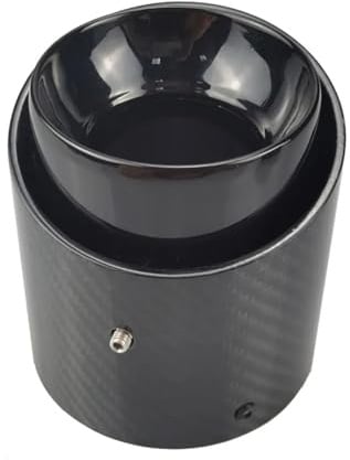 Auspuffblende Auspuffrohr 95mm Carbon Fiber Auspuff Spitze Schalldämpfer Tipps Für JOHN Für COOPER Für WORKS 2.0T Für Mini Für JCW Endschalldämpfer Auspuffendrohr(Black)