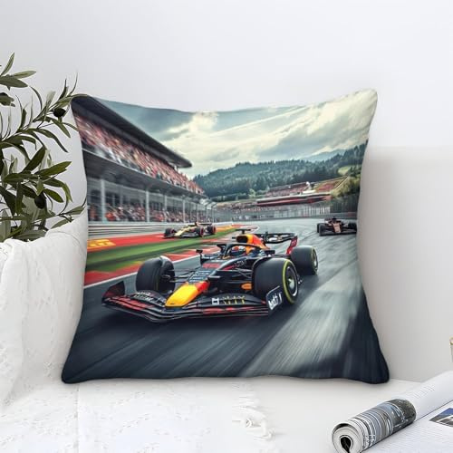 XiaopangXY Bulls Racing Kissenbezug 45x45cm, Wohnkultur Formulaone Kissenbezüge Dekorativ Für Bett Sofa Kissen Couch Outdoor Kissenhülle