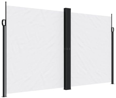 Genérico Tenda da Sole Laterale Retrattile Bianco 200x600 cm,Bianco,17.4kg,4004661