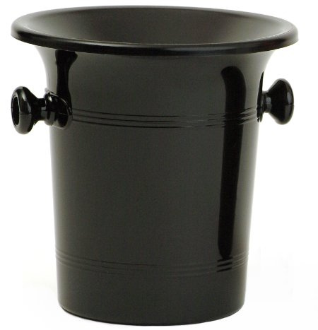 Black Plastic Standard Wine Spittoon With Funnel - 2 Litre