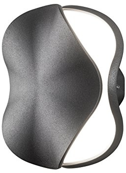 Gnosjö Konstsmide 7948-370 A Außenwandleuchten, Aluminium, anthrazit, 7.5 x 17.5 x 17.5 cm