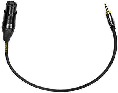 Mogami GOLD-XLRF-MINI-018 Balanced Audio Adapter Cable, XLR-Female to 1/8 TRS Male Plug, Dual Straight, 18 inch