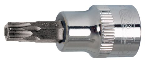 KS Tools 918.3950 3/8 CHROMEplus Bit-Stecknuss TX mit Stirnlochbohrung,TB60