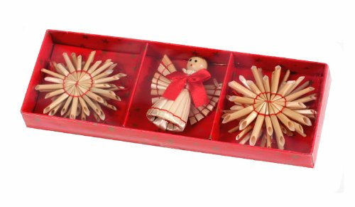 Baumschmuck Strohsterne + Engel Baumbehang - Deko aus Stroh für Weihnachten
