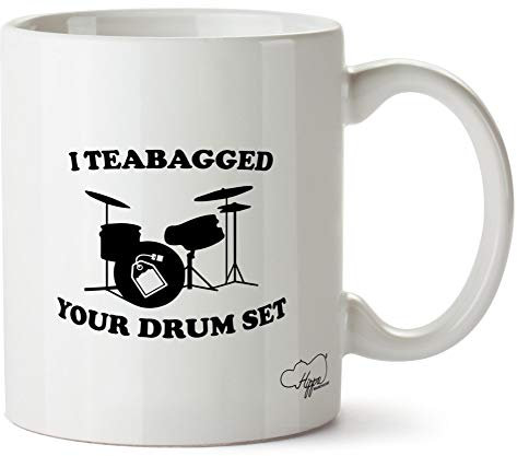 Hippowarehouse I Teabagged Your Drum Set Movie Quote Printed Mug Cup Ceramic 10oz
