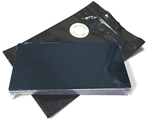Ebamaz Láminas de aluminio anodizado grabadas con láser, 100 x 50 mm, esquinas redondas con adhesivo (negro, en blanco, 10 unidades)