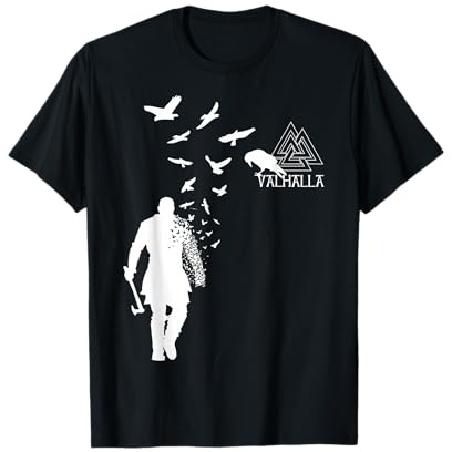Wikinger Ragnar Lothbrok Walhalla Odin Raben T-Shirt