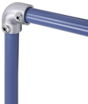 WITTKOWARE Rohrverbinder aus verzinktem Temperguss, für Rohr-Außendurchmesser 42,4mm (1¼), Formteil: Winkelverbinder 90°