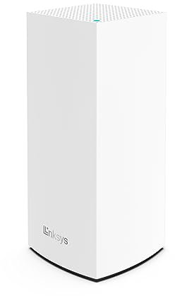 Linksys Velop MX5300 Tri-Band Mesh-WiFi 6-System (AX5300) WLAN-Router mit bis zu 260 m² Funkabdeckung und MU-MIMO, 4-mal schneller, für mehr als 50 Geräte – 1er-Pack, Weiß