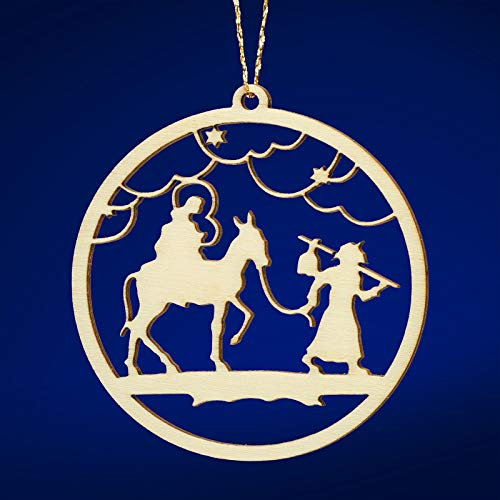SIKORA BS-LS Traditionelle Filigrane Christbaumschmuck Holzanhänger aus nachhaltiger Herstellung - 28 Modelle wählbar, Modell:K1 Kreisform Fluchtmotiv D 6.9cm Jech Design