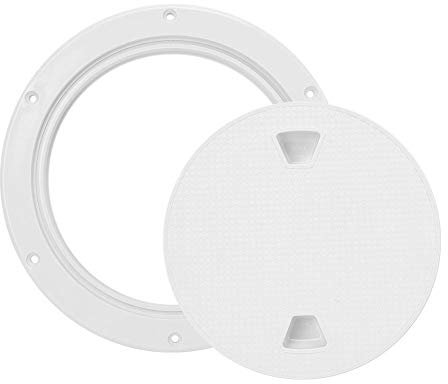 VGEBY Boat Deck Inspection, Deck Hatch Cover Anti-Corrosive Screw Out Round Plate (4 in) Boating Water Sports