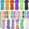 Inntek 12 Stück 10 Fuß Paracord Schnur 550 Paracord Seile, Paracord Armband Paracord Bänder Set mit 24 Paracord Steckverschluss für DIY Armbänder, Schlüsselanhänger,Hundeleinen, Leinen, Zeltseil