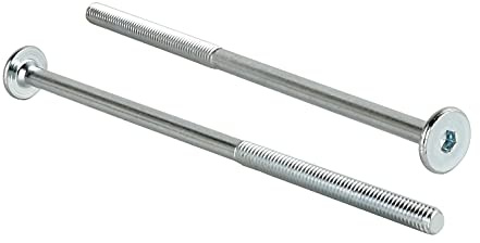 woplus Flachkopfschrauben Möbelschrauben Möbelverbinder Stahl Verzinkt M6 x 130mm Flachkopf Antrieb:Innensechskant SW4 (10 Stück M6 x 130mm)