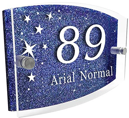 House Sign Plaque Door Number Personalised Door Gate Sign Door Plaque Address Numbers Plaques House Number Plaques Door Name Signs Plaques Plaques House (20x15cm Rectangle Design 2)