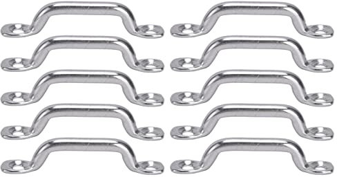 10 Stück Boot Top Pad Eye Deck Loop Tie Down 316 Edelstahl Pad-Eye Ösen Kayak Deck Loops Zur Befestigung