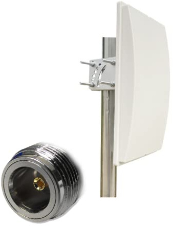 UniteCom Antena de Panel direccional Wi-Fi de Banda Dual de Alta Ganancia 2.4GHz 5GHz Conector Hembra de Banda Ancha Internet WLAN inalámbrico Impermeable al Aire Libre Resistente 802.11AC AX WiFi 6