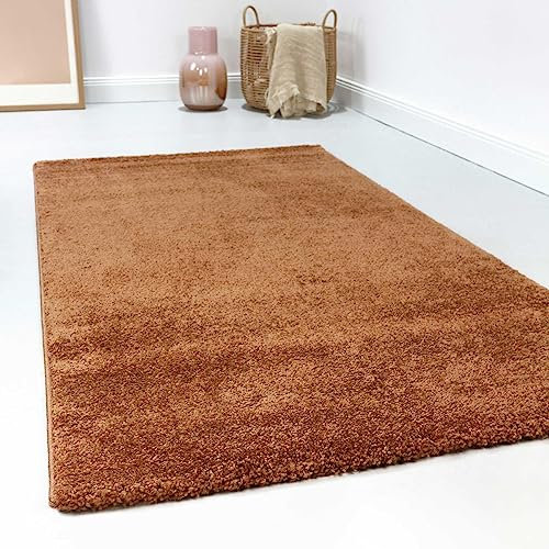 Esprit Home, Moderner Kurzflor Teppich - Läufer für Wohnzimmer, Flur, Schlafzimmer, California (133 x 200 cm, karamell)