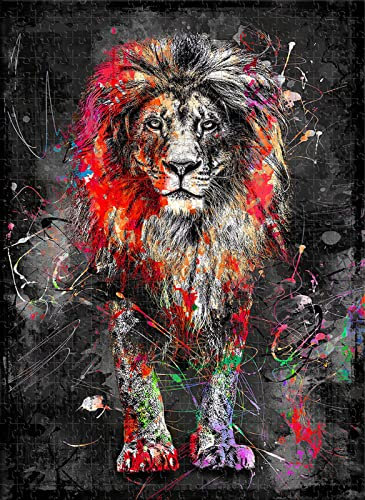 5000 Teile Puzzle Doodle Buntes Löwe Geschenk für die ganze Familie