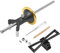 YOSELIN Wheel Marking Gauge Dovetail Jigs for Woodworking Porter Cable Dovetail Jig Accuracy Per Cell 1/32 Scribing Ruler Tool for Both Straight and Curved Lines in Woodworking (Black)