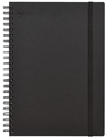 Nu Notebooks - Elite Premium Range - Wire Journal Notebook - A4 Notebook - Hardback Notebook - Stationery Notebooks - Black Journal - 120 Pages