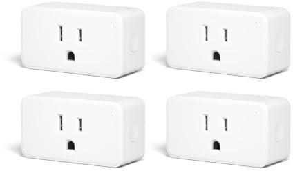 THIRDREALITY ZigBee Lot de 4 prises intelligentes avec surveillance de l'énergie en temps réel, prise 15 A, répéteur Zigbee, certifié ETL, hub ZigBee requis, fonctionne avec Home Assistant, appareils