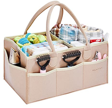 HUHYNN Tragetasche für Haustierpflege, Organizer-Tasche, Hundepflegetasche, für Reisen im Freien (nur Tasche) (Khaki)