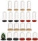 nbeads 12 Pcs Mini Fleur Éternelle Dôme en Verre Cloche, Vitrine en Verre Transparent avec 3 Cloche Bois Couleur Cloche pour Plantes à Fleurs Roches Spécimens Décorations Artisanat, 2.9x2cm/5x2cm