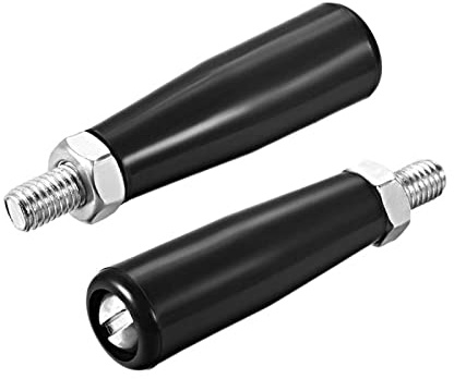 TA-VIGOR M8 x 47mm Revolving Handwheel Grip, 2Pcs Thread Screw Knob with Plastic Bakelite Revolving Handle Grip for Industry Lathe Milling Machine