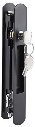 Baie Coulissante, Gavigain Serrure De Porte Coulissante En Verre, Poignée De Porte Coulissante Avec Cylindre à Clé Et Serrure à Mortaise Moderne Pour Porte Mobile Simple Double Face Pour La Maison, Bu