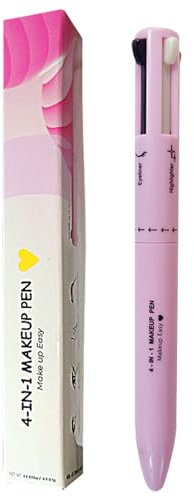 4 in 1 Make-up-Stift Multifunktionaler Make-up-Bleistift von Eyeliner, Lippenstift, Brauenstift und Highlighter, leicht zu Apply & kompaktes Make-up-Zubehör für Reisen a