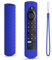 6.4 Inch Silicone Cover Compatible with Fire TV Stick 4K Max 2nd gen 2023 Remote Control Case, Toshiba/Insignia Smart TV Remote Silicone Case Cover Anti-Slip Sleeve with Lanyard (Blue)