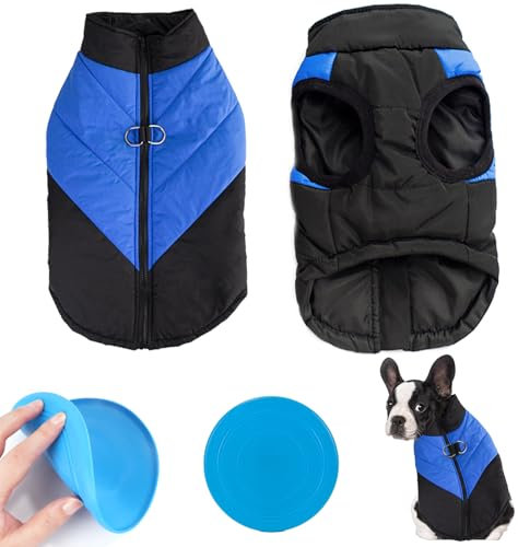 TYXHXTF Hundemantel für Kleine Hunde, Warme Hundemantel Winter, Hunde Wintermantel Wasserdicht, Hundejacke Kleine Hunde, für Französische Bulldogge Kleine Hunde, M