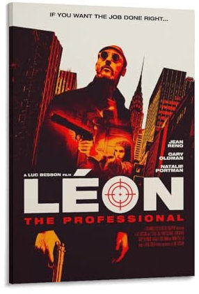 MEIYAN Films About The American Mafia Leon Filmposter 4 Kunstwerke Bild Druck Poster Wandkunst Malerei Leinwand Dekor Home Poster 50 x 75 cm