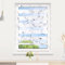 Allesin Doppelrollo ohne Bohren, Duo Rollos für Fenster lichtdurchlässig und verdunkelnd, Klemmfix Rollos Klemmrollo, Sonnenschutz und Sichtschutz, 130 x 45 cm(L x B), Blätter