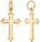 CREATCABIN 30 Stück 18K Vergoldete Kreuz-Anhänger,Vintage-Antik-Charms,Goldenes Messing Mit Loch,Geschenke Für Die Schmuckherstellung,DIY-Bastelbedarf,Halsketten,Ohrringe,Armbänder,Weihnachten,10x18mm