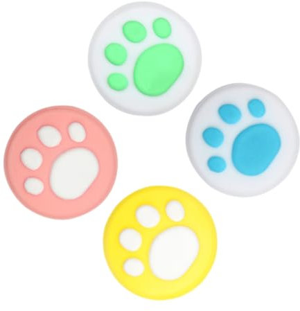 CHILDWEET 1 Set Joystick Cover Mit Katzenpfoten Muster Daumengriffe Für Switch Controller 4 Farbiges Set Von Joystick Grip Caps Für Präzise Steuerung Und Verbesserten Komfort