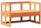 vidaXL Gartensofa 2-in-1, Gartenmöbel Verlängerbar, Sitzbank Bank Sofa für Garten Terrasse, Loungesofa Gartenbank, Wachsbraun Massivholz Kiefer