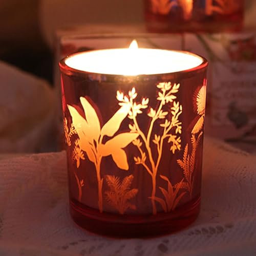 Vela Aromática 49 Horas | Cera de soja 100% Natural 330g | Vela de proyección de plantas | Aroma intensivo de fruta | Decoración y Relajarse Dormitorio Baño Sala de estar Fragancia para el Hogar 