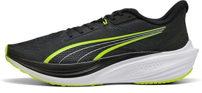 PUMA Darter PRO, Scarpe per Jogging su Strada Unisex-Adulto, Black-Yellow Alert White, 43 EU