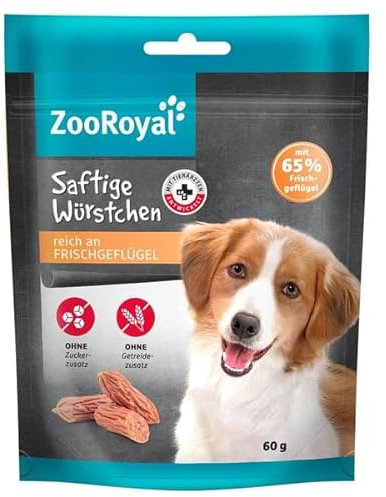 ZooRoyal Hund Saftige Würstchen 6x60g hundensnack trockenfutter tiernahrung hundfutter