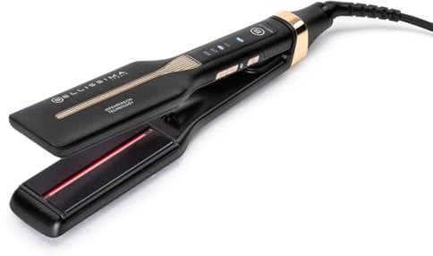 Bellissima Absolute 4XL Hair Straightener - Ceramic Plating with Keratin, Infrared & Ionic Technology for Smooth Glide, 170°C-200°C Adjustable Temperatures, Ideal for Long, Thick, Curly Hair Type