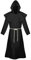 Umhang Mittelalter Herren Robe Kostüm Mönch Frauen- Halloween Kostüm Herren Priester Gewand mit Kapuze Mittelalterliche Kapuze Männer Mönchskutte Kostüm Halloween Schwarz Renaissance Karneval